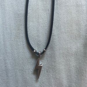 Jill Platner Silver Lightning bolt choker